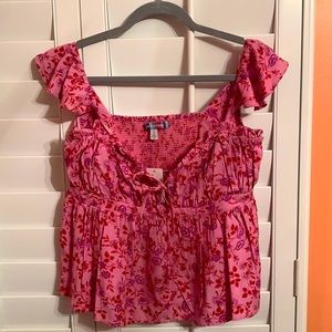 urban outfitters top fitted around the bust then flows out, new with tags